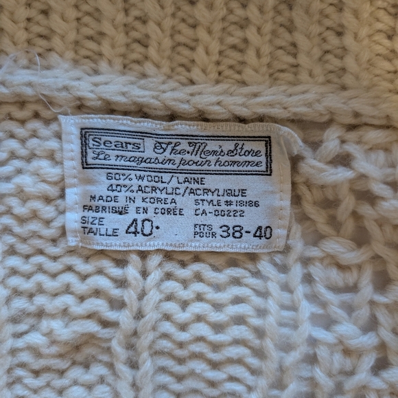 Vintage Sears Grandpa Cardigan with pockets - Picture 3 of 7